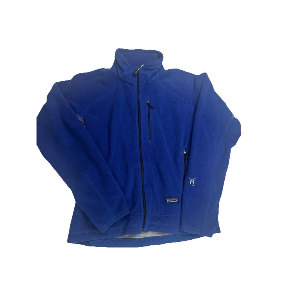 Patagonia Womens M Blue Polartec Full Zip Fleece Jacket Outdoor